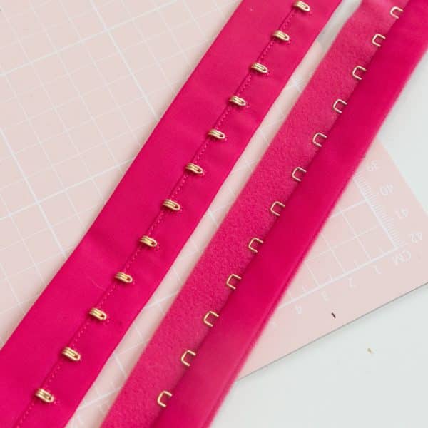 1YD Hot Pink Hook + Eye Tape