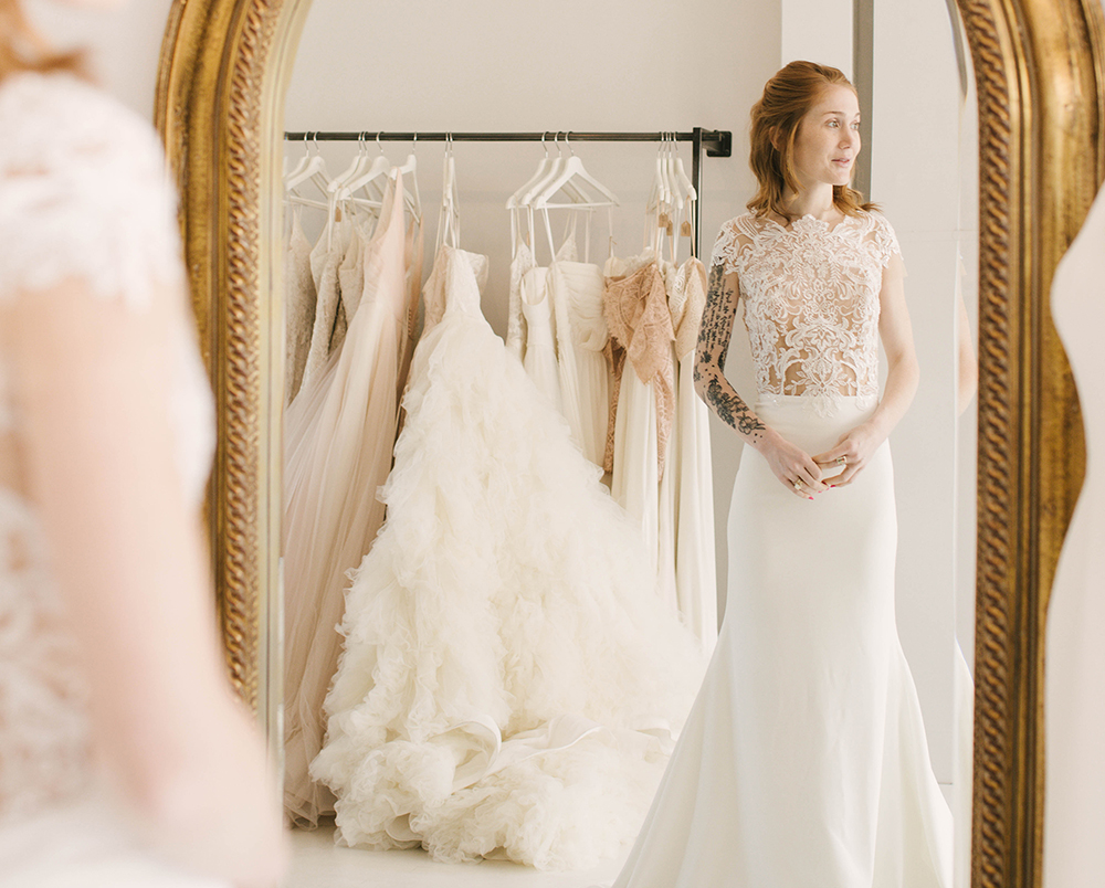 His, Hers and Ours DIY: STRAPLESS LACE WEDDING GOWN WITH SHRUG