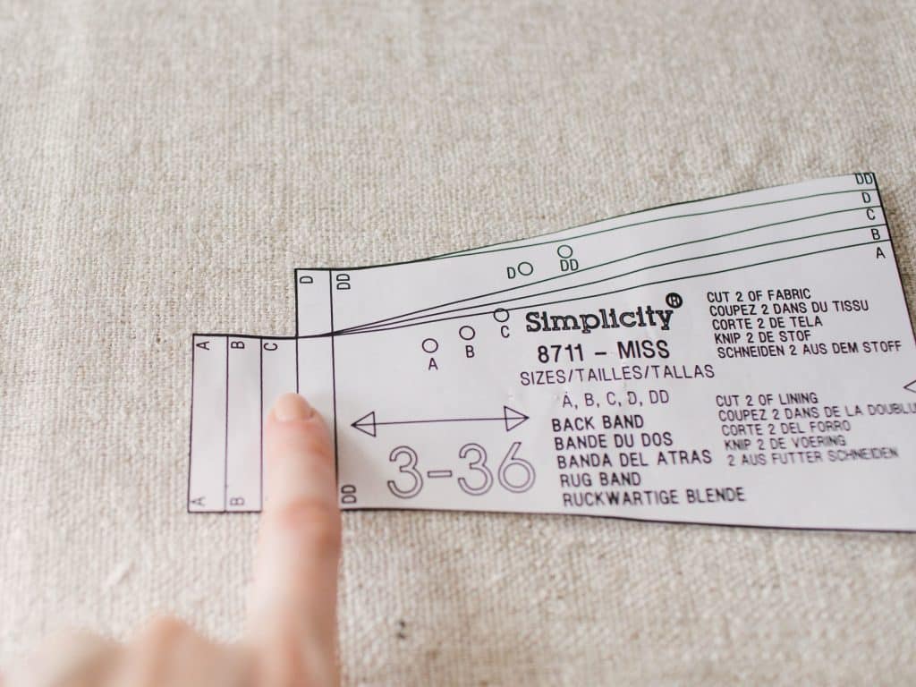 what is direction of greatest stretch in bra making?