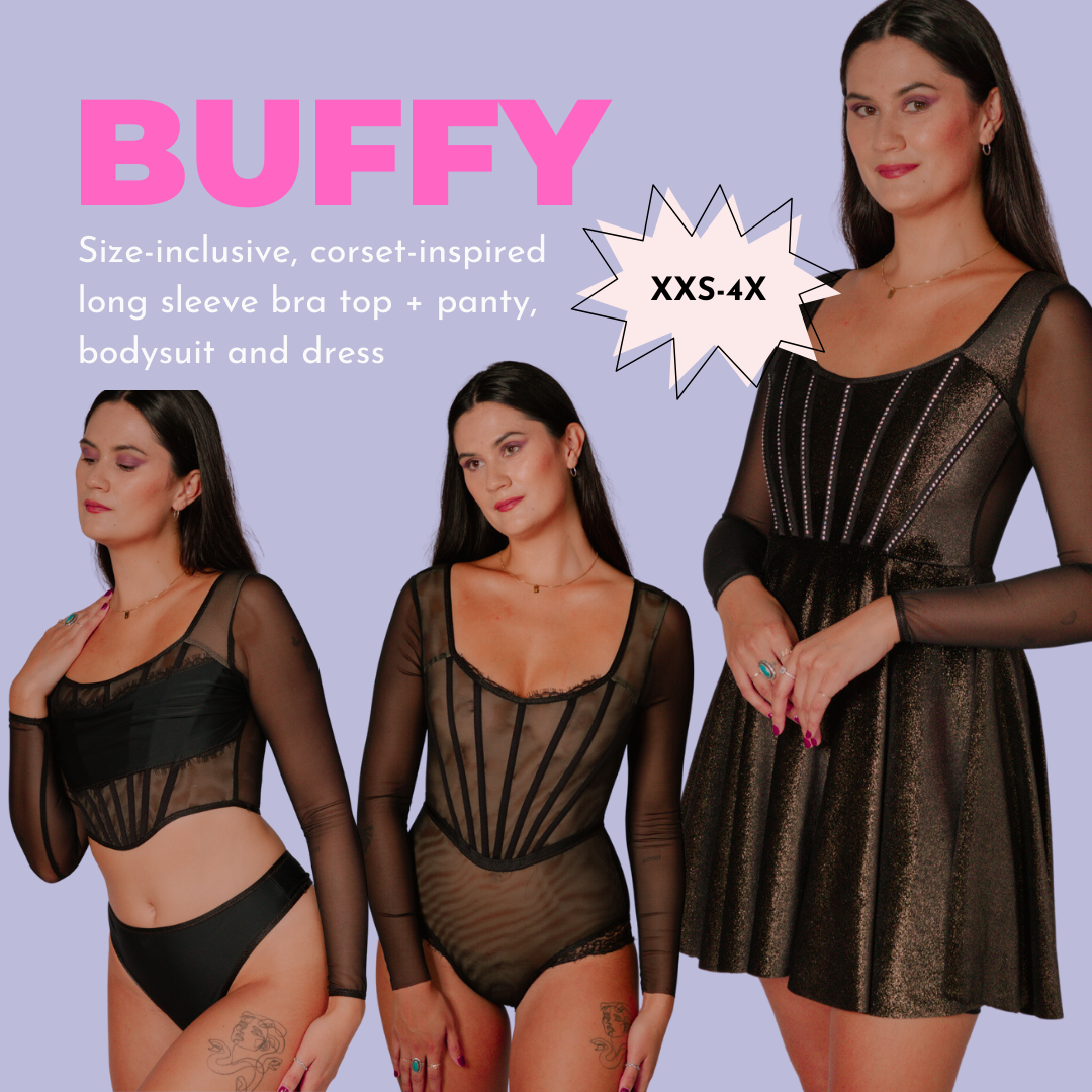 Buffy Corset Top + Panty, Bodysuit and Dress DIY Sewing Pattern (PDF)