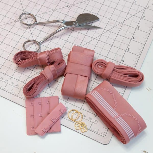 Dusty Rose Trimmings Kit For Lingerie Sewing