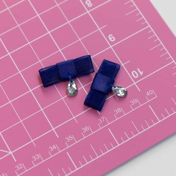 1 Pair Royal Blue Sew-on Bow