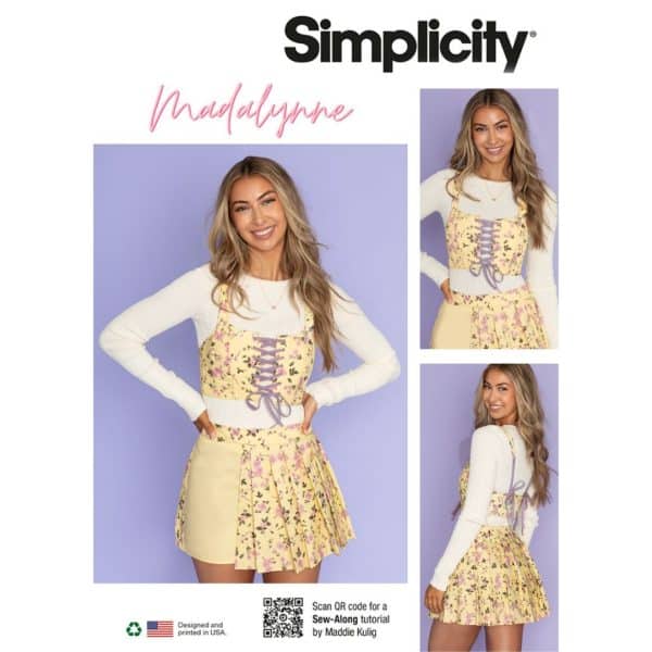 Madalynne X Simplicity S3118 Corset Top + Skirt Pattern