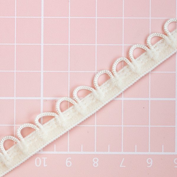 1 YD 3/8" (11MM) Off White Decorative Picot Elastic