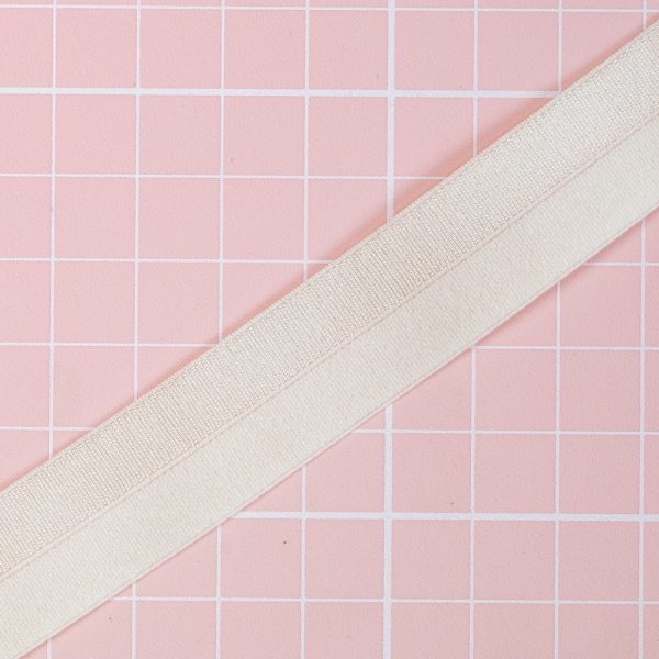 1 YD 3/8" (11mm) Off White Fold Over Bra Making Elastic