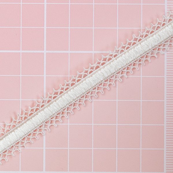 1 YD 1/4" (8MM) Off White Decorative Strap Elastic