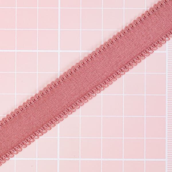 1 YD 3/4" (18mm) Dusty Rose Picot Shiny Shoulder Strap Bra Making Elastic