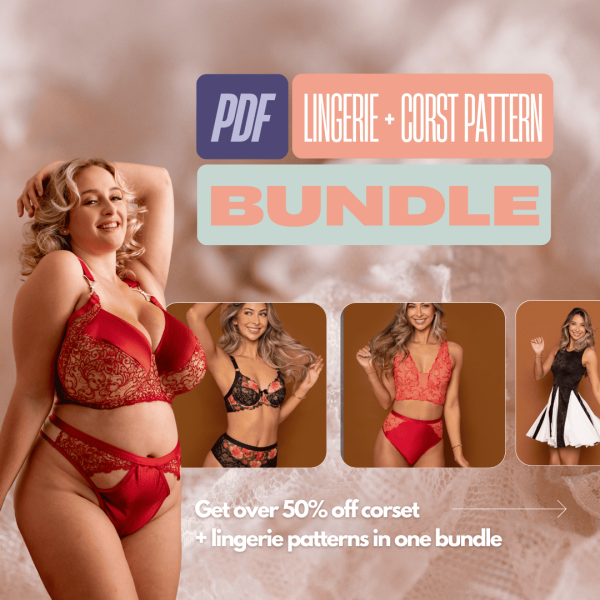 Lingerie Sewing Pattern PDF Bundle (11 Patterns over 50% off!)
