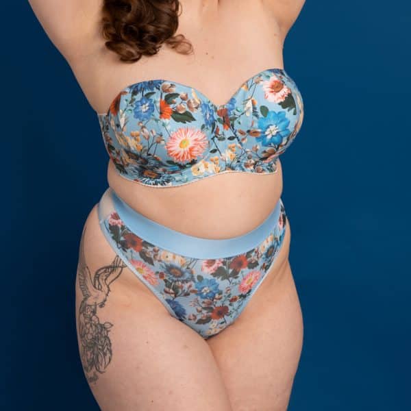 Tonika Thong Panty DIY Kit: Nicky Pasterfield Powder Blue Floral