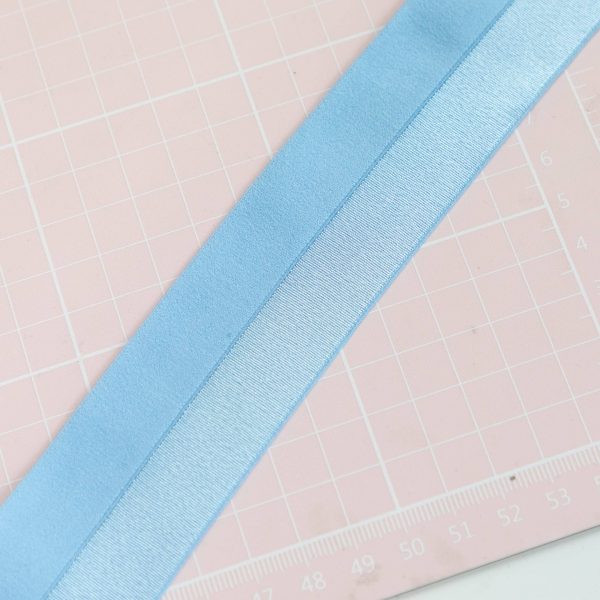 1 YD 3/4" (18MM) Powder Blue Fold Over Bra Making Elastic