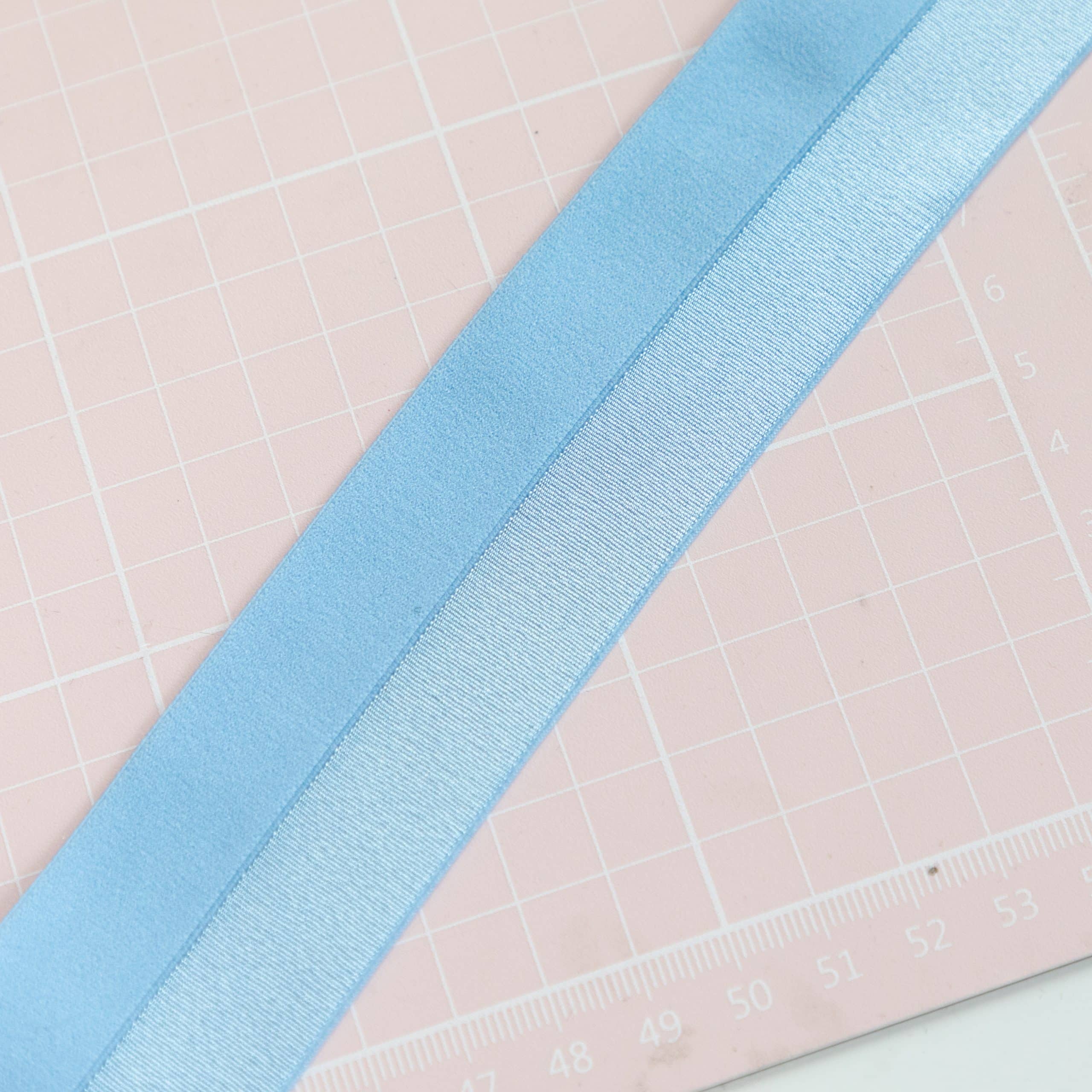 1 YD 3/4" (18MM) Powder Blue Fold Over Bra Making Elastic