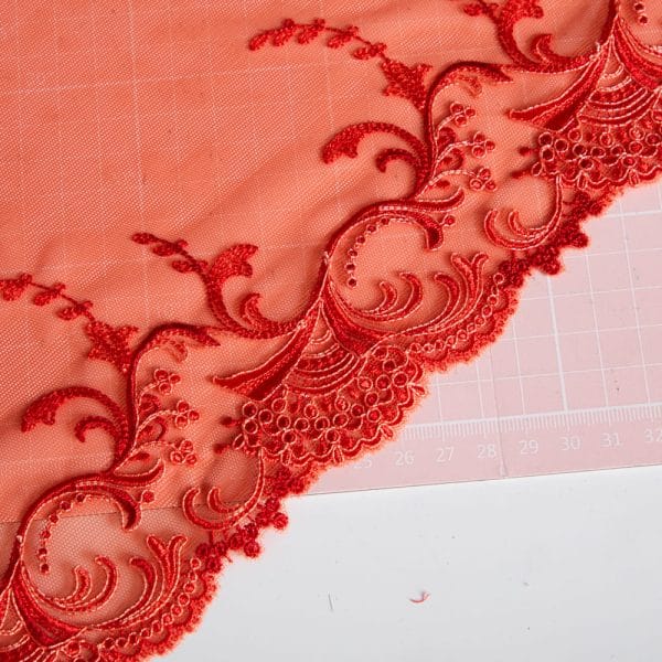 1 YD Rouge Stretch Galloon Lace