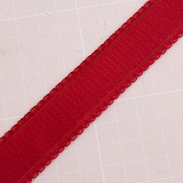 1 YD 1" (25mm) Rouge Red Picot Plush Shoulder Strap Bra Making Elastic