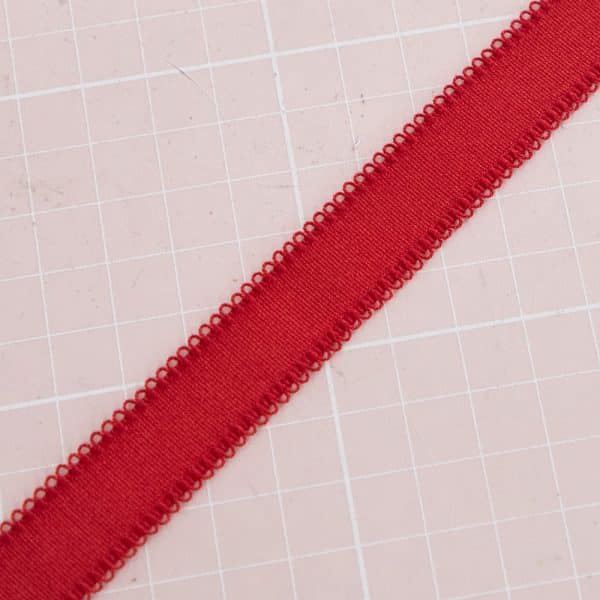 1 YD 3/4" (18mm) Rouge Red Picot Shiny Shoulder Strap Bra Making Elastic