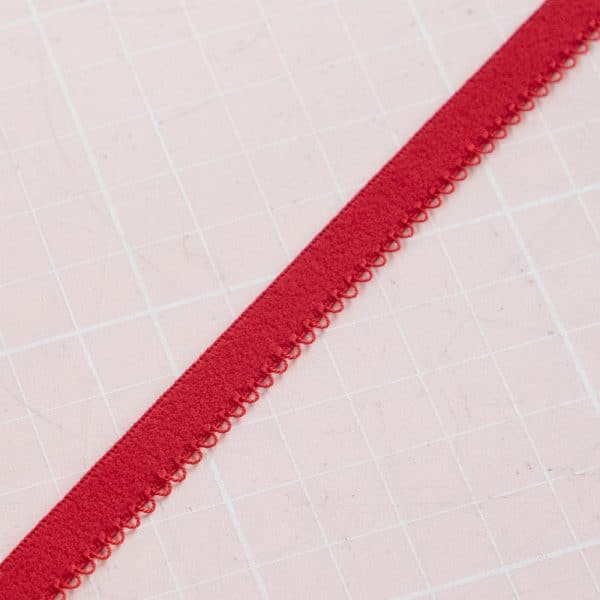 1 YD 3/8" (11MM) Rouge Red Picot Plush Bra Making Elastic