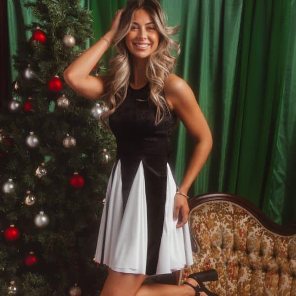 Sharlett Dress DIY Sewing Kit: Black + White