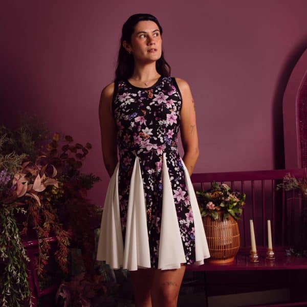 Sharlett Dress DIY Sewing Kit: Wildflower Noir