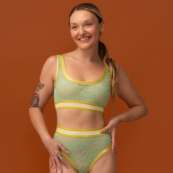 Tonika/Karlie Bra, Panty or Bodysuit DIY Kit: Sage + Chartreuse