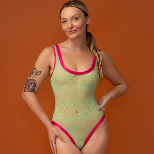 Tonika/Karlie Bra, Panty or Bodysuit DIY Kit: Sage + Hot Pink
