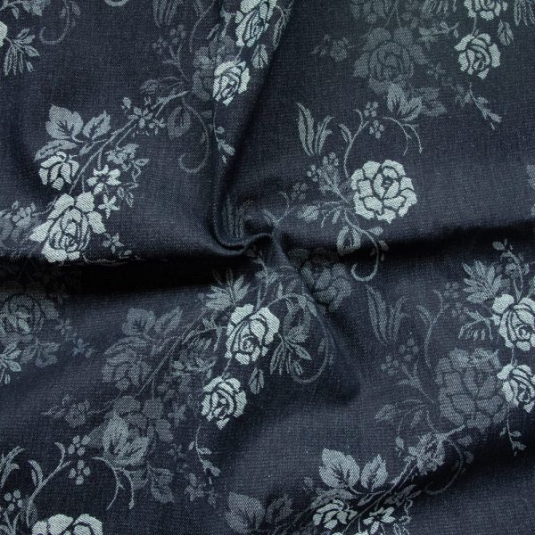 1 YD Rose Jacquard 10 Ounce Denim
